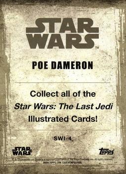 2017 Topps Star Wars: The Last Jedi - Star Wars The Last Jedi: Illustrated #SWI-4 Poe Dameron Back