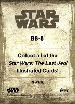2017 Topps Star Wars: The Last Jedi - Star Wars The Last Jedi: Illustrated #SWI-5 BB-8 Back