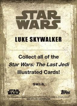 2017 Topps Star Wars: The Last Jedi - Star Wars The Last Jedi: Illustrated #SWI-6 Luke Skywalker Back