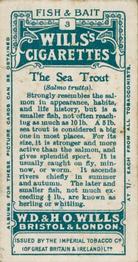 1910 Wills's Cigarettes Fish & Bait #3 Sea Trout Back