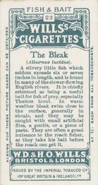 1910 Wills's Cigarettes Fish & Bait #23 Bleak Back