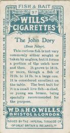 1910 Wills's Cigarettes Fish & Bait #37 John Dory Back