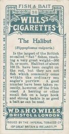 1910 Wills's Cigarettes Fish & Bait #38 Halibut Back