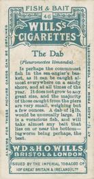 1910 Wills's Cigarettes Fish & Bait #46 Dab Back