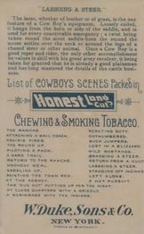 1888 W. Duke, Sons & Co. Cowboy Scenes (N105) #NNO Lassoing A Steer Back