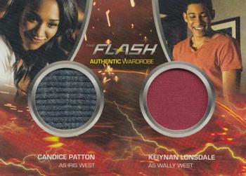 2017 Cryptozoic The Flash Season 2 - Dual Wardrobes #DM4 Candice Patton / Keiynan Lonsdale Front