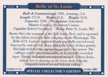 1992 Tall Stacks Special Collector's Edition #NNO Belle of St. Louis Back