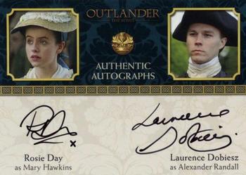 2017 Cryptozoic Outlander Season 2 - Dual Autographs #RDLD Rosie Day / Laurence Dobiesz Front
