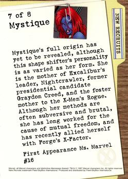 1997 Fleer/SkyBox X-Men '97 Timelines - New Recruits #7 Mystique Back