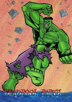 1997 Fleer/SkyBox X-Men '97 Timelines - Deadpool Party #4 Hulk Front