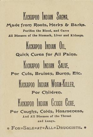 1887 Kickapoo Indian Remedies (H649) #NNO Antelope Shooting Back