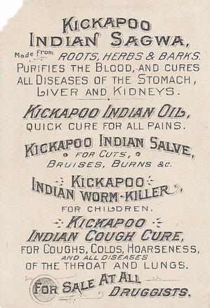 1887 Kickapoo Indian Remedies (H649) #NNO Buffalo Dance Back