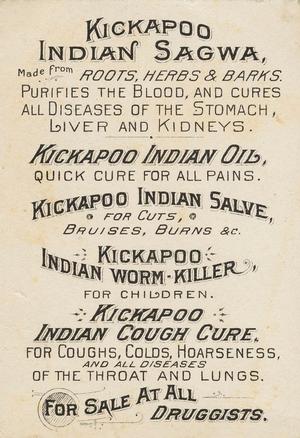 1887 Kickapoo Indian Remedies (H649) #NNO Buffalo Hunt Back