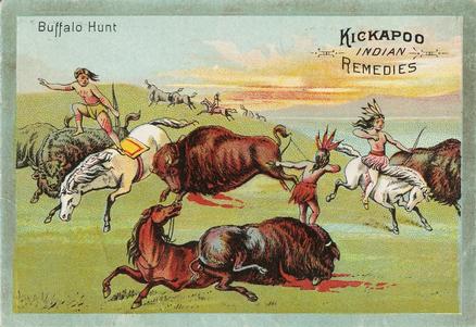 1887 Kickapoo Indian Remedies (H649) #NNO Buffalo Hunt Front