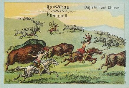 1887 Kickapoo Indian Remedies (H649) #NNO Buffalo Hunt Chase Front