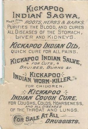 1887 Kickapoo Indian Remedies (H649) #NNO Catching The Wild Horse Back