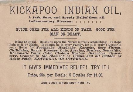 1887 Kickapoo Indian Remedies (H649) #NNO The Show Shoe Dance Back
