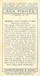 1935 Player's Sea Fishes #7 Monk-Fish Back