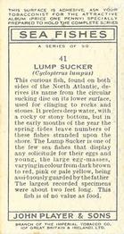 1935 Player's Sea Fishes #41 Lump Sucker Back