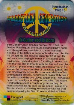 2010 Breygent Woodstock Generation Rock Poster Cards - Metallogloss #10 A Guitar god is Born Back