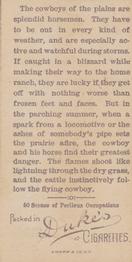 1888 W. Duke, Sons & Co. Scenes of Perilous Occupations (N86) #NNO Cowboy Fleeing Fire Back