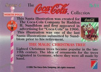 1995 Collect-A-Card Coca-Cola Collection Series 4 - Santa #S-31 1966: Sleeping reindeer Back