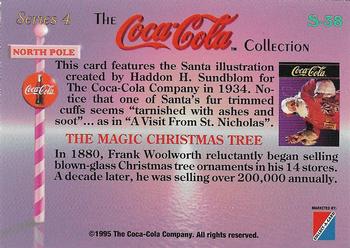 1995 Collect-A-Card Coca-Cola Collection Series 4 - Santa #S-38 1934: Fur trimmed cuffs Back