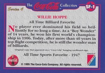 1995 Collect-A-Card Coca-Cola Collection Series 4 - All-Time Sports Favorites #SF-1 Willie Hoppe Back
