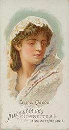 1888 Allen & Ginter World's Beauties (N26) #NNO Emma Carson Front