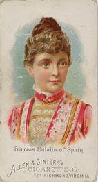 1888 Allen & Ginter World's Beauties (N26) #NNO Princess Eulalia Of Spain Front