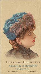 1888 Allen & Ginter World's Beauties (N27) #NNO Blanche Bennett Front