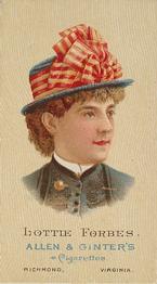 1888 Allen & Ginter World's Beauties (N27) #NNO Lottie Forbes Front