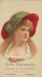 1888 Allen & Ginter World's Beauties (N27) #NNO Miss Manthuer Front