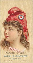 1888 Allen & Ginter World's Beauties (N27) #NNO Marie Roze Front