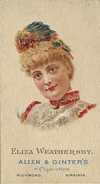 1888 Allen & Ginter World's Beauties (N27) #NNO Eliza Westhersby Front