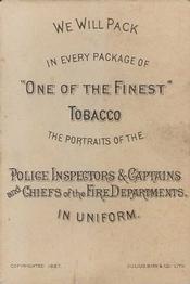 1888 D. Buchner & Co. Police Inspectors & Captains (N288) #NNO Anthony J. Allaire Back