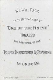 1888 D. Buchner & Co. Police Inspectors & Captains (N288) #NNO Daniel Callahan Back