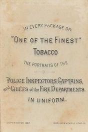 1888 D. Buchner & Co. Police Inspectors & Captains (N288) #NNO Edward Carpenter Back