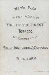 1888 D. Buchner & Co. Police Inspectors & Captains (N288) #NNO Francis Dallon Back