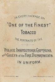 1888 D. Buchner & Co. Police Inspectors & Captains (N288) #NNO Thomas Druhan Back