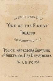 1888 D. Buchner & Co. Police Inspectors & Captains (N288) #NNO Joseph Eakins Back