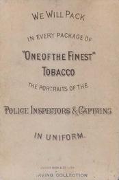 1888 D. Buchner & Co. Police Inspectors & Captains (N288) #NNO Thomas Edmondson Back