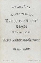 1888 D. Buchner & Co. Police Inspectors & Captains (N288) #NNO Fred Farrier Back
