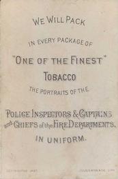 1888 D. Buchner & Co. Police Inspectors & Captains (N288) #NNO William Folk Back