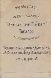 1888 D. Buchner & Co. Police Inspectors & Captains (N288) #NNO William Kaiser Back