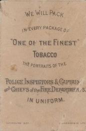 1888 D. Buchner & Co. Police Inspectors & Captains (N288) #NNO James Kenney Back