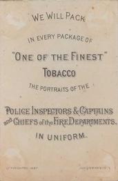 1888 D. Buchner & Co. Police Inspectors & Captains (N288) #NNO Thomas Killilea Back