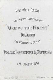 1888 D. Buchner & Co. Police Inspectors & Captains (N288) #NNO Richard O'Conner Back