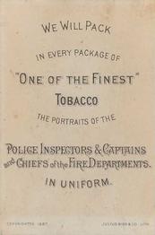 1888 D. Buchner & Co. Police Inspectors & Captains (N288) #NNO Robert O. Webb Back