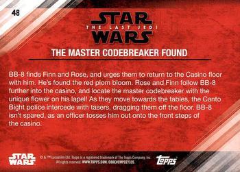 2018 Topps Star Wars The Last Jedi Series 2 #48 The Master Codebreaker Found Back